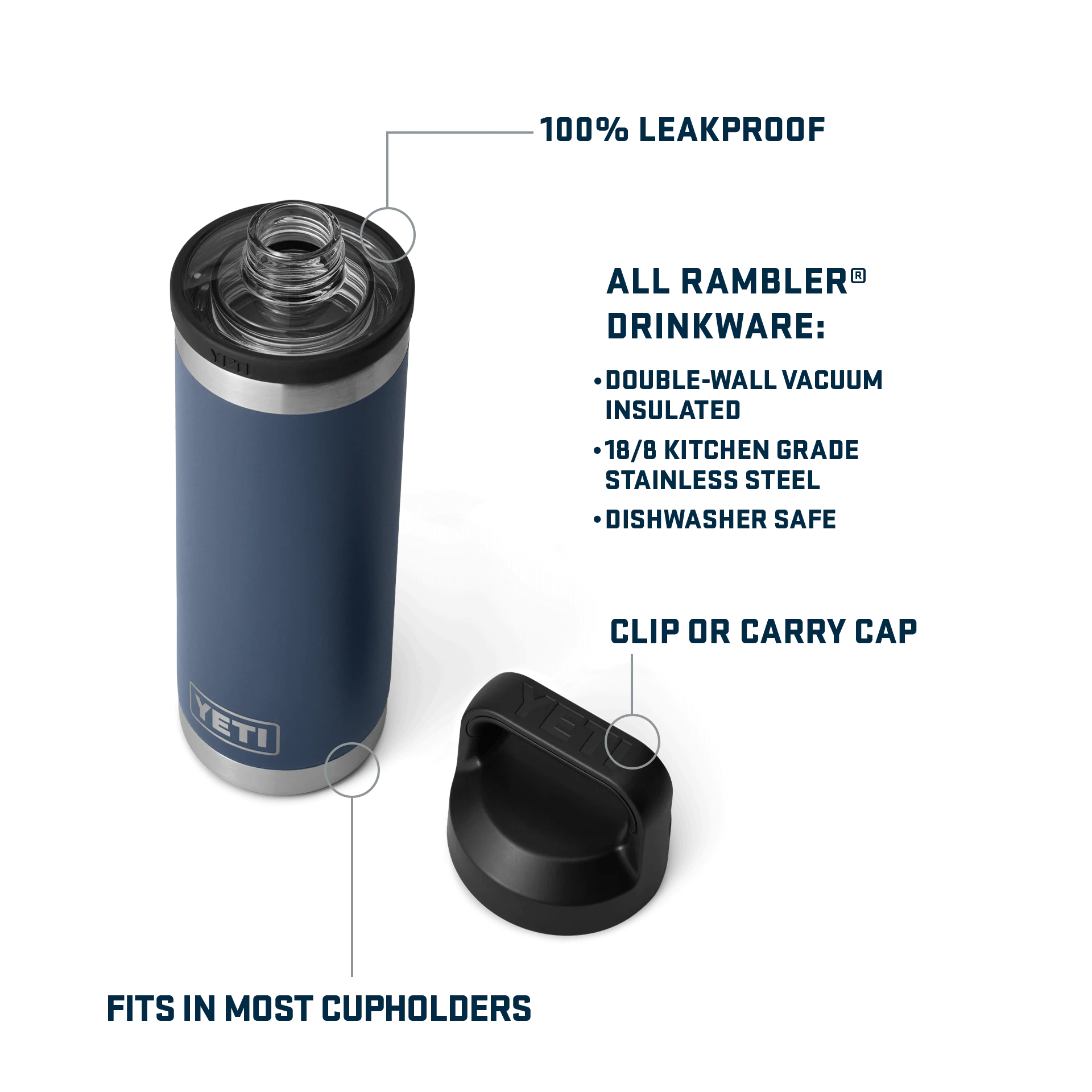 Rambler® 18 oz (532 ml) Bottle With Chug Cap - Image 65