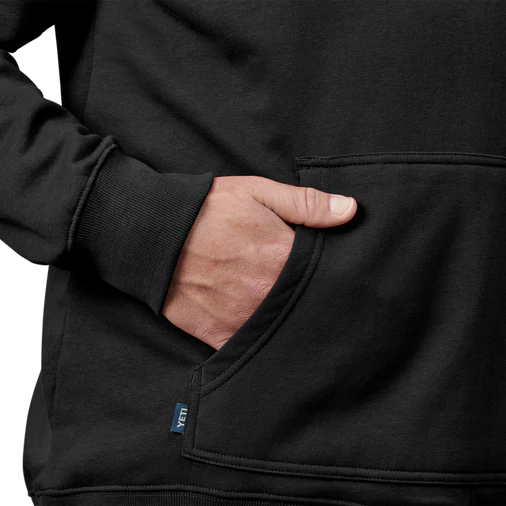 Brushed Fleece Hoodie Black - Image 3