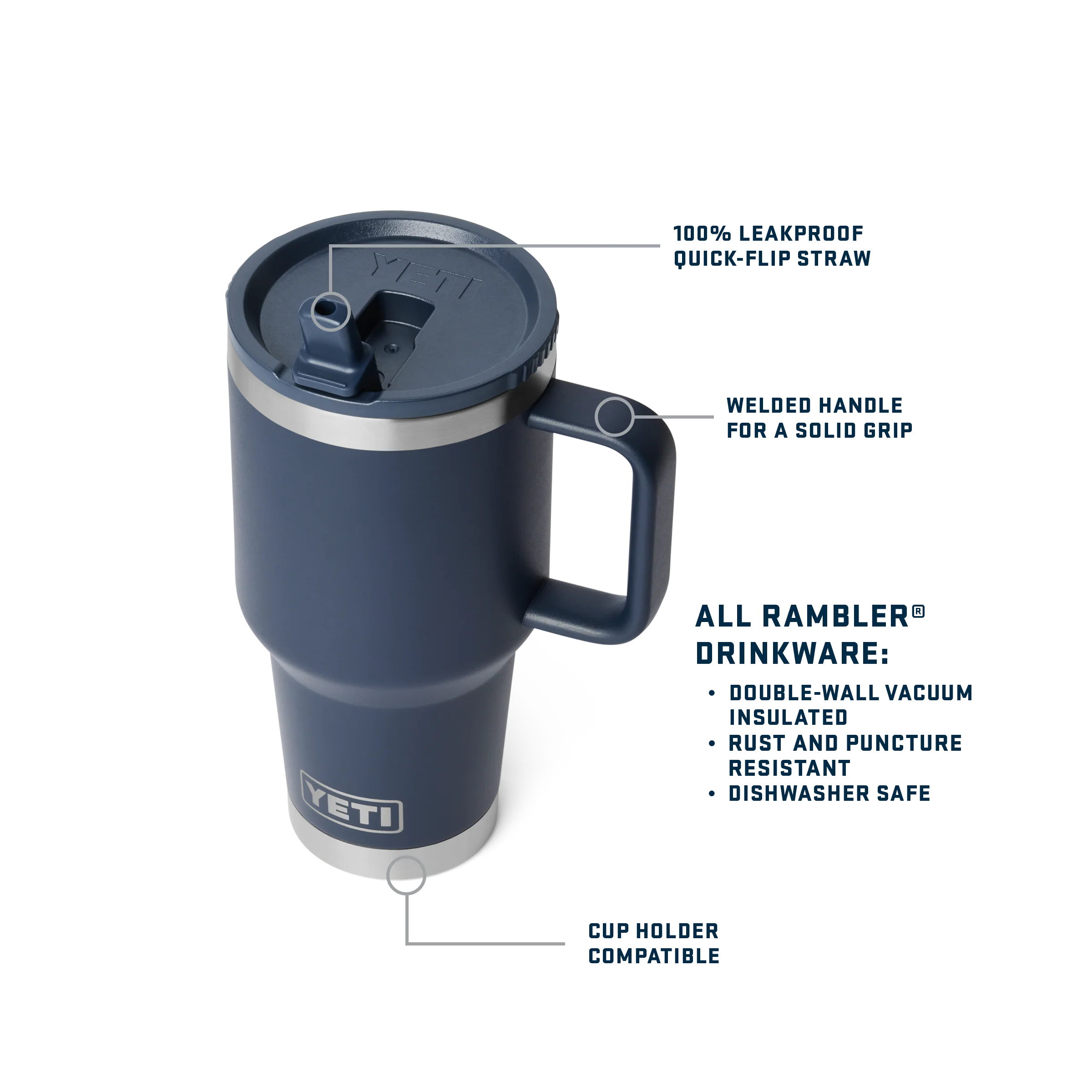 Rambler® 30 oz (887 ml) Travel Straw Mug - Image 47