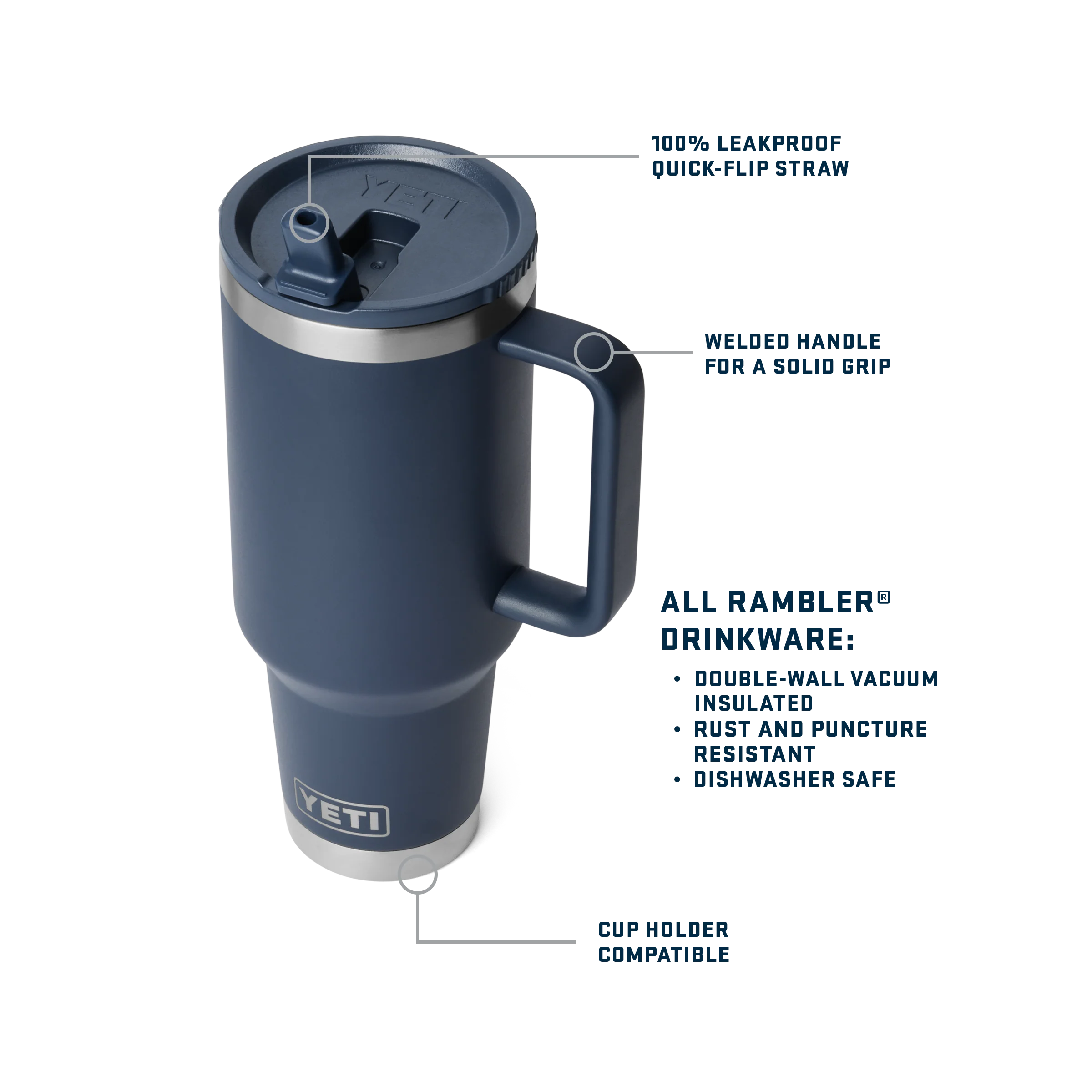 Rambler® 40 oz (1.1 L) Travel Straw Mug - Image 23