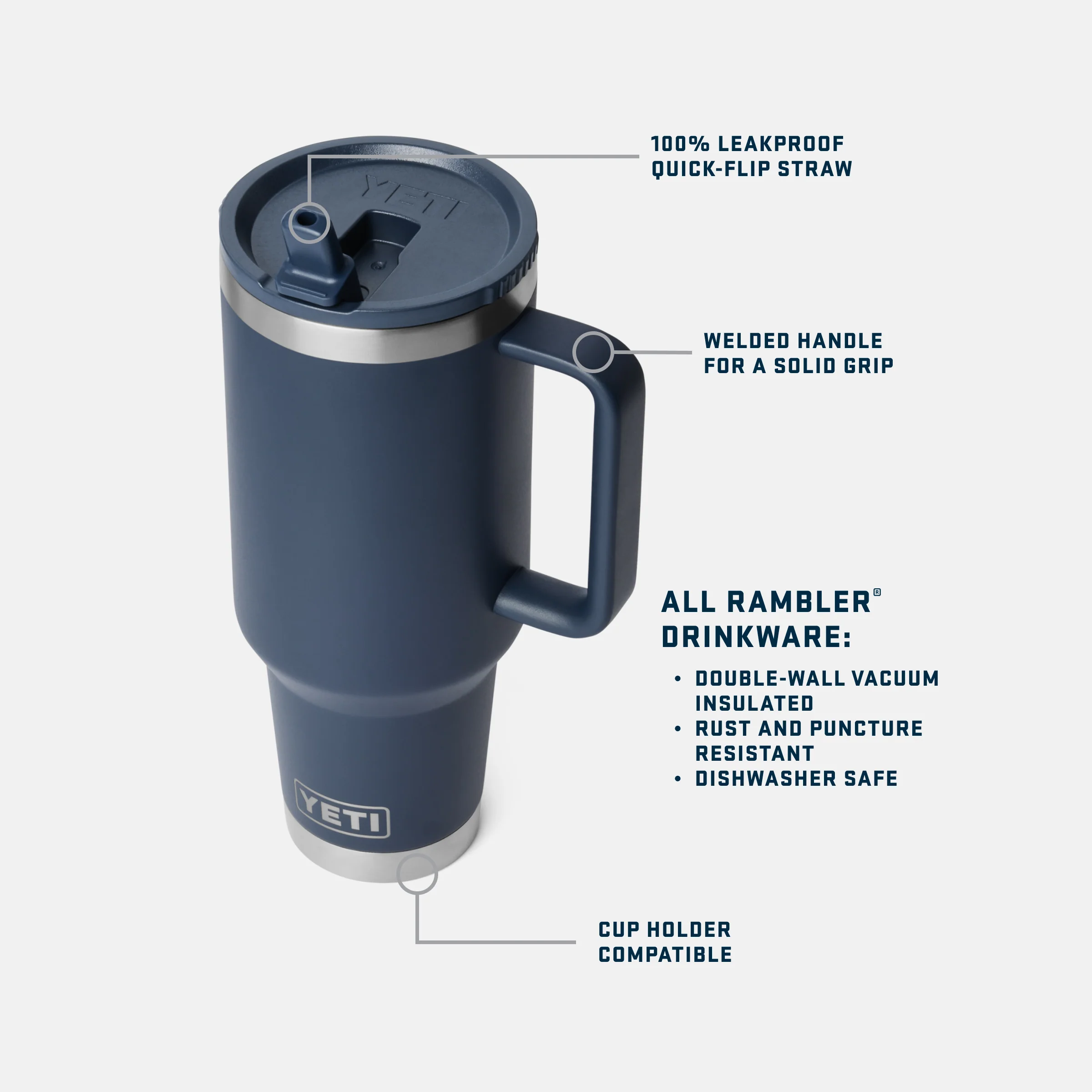 Rambler® 40 oz (1.1 L) Travel Straw Mug - Image 53