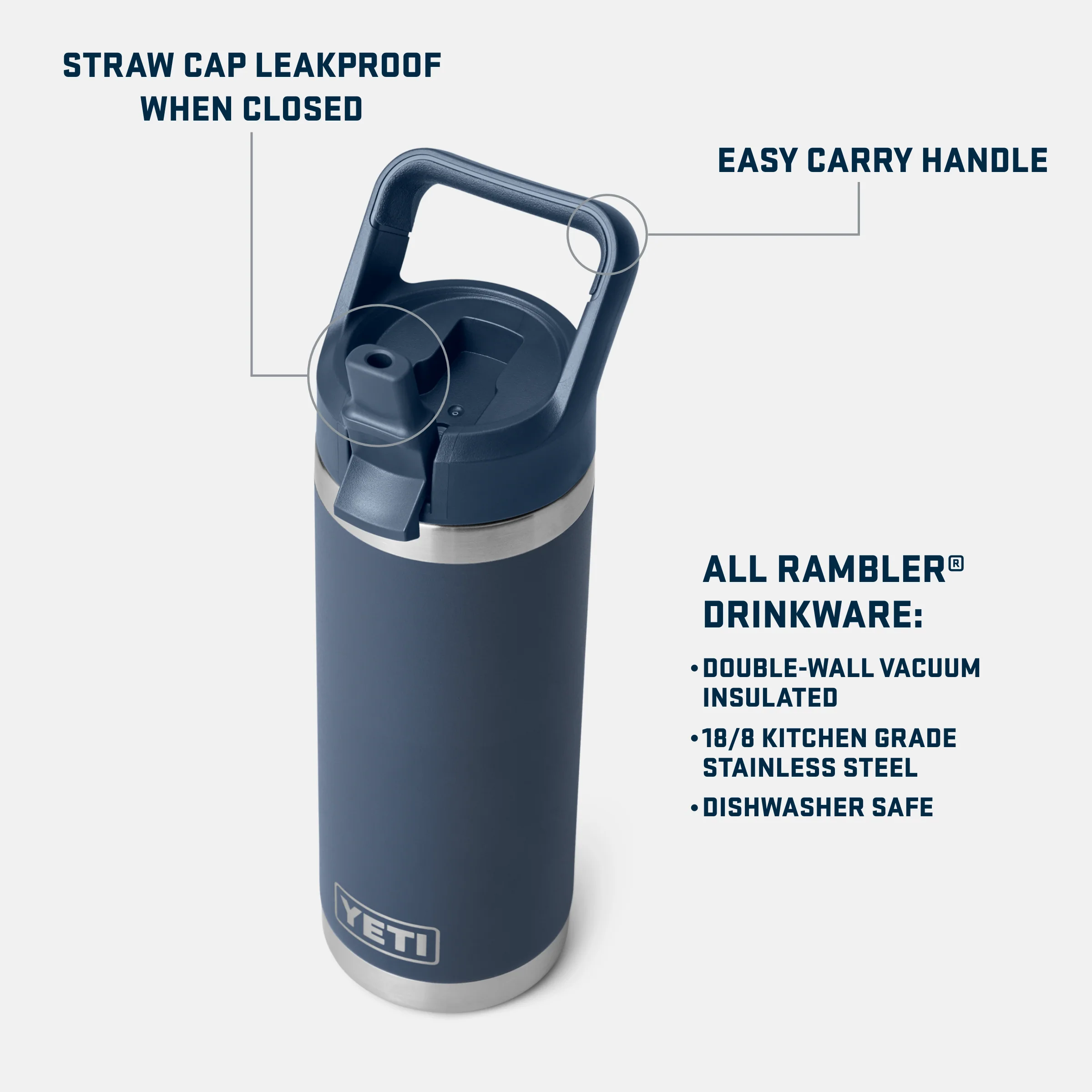 Rambler® 18 oz (532 ml) Straw Bottle - Image 201
