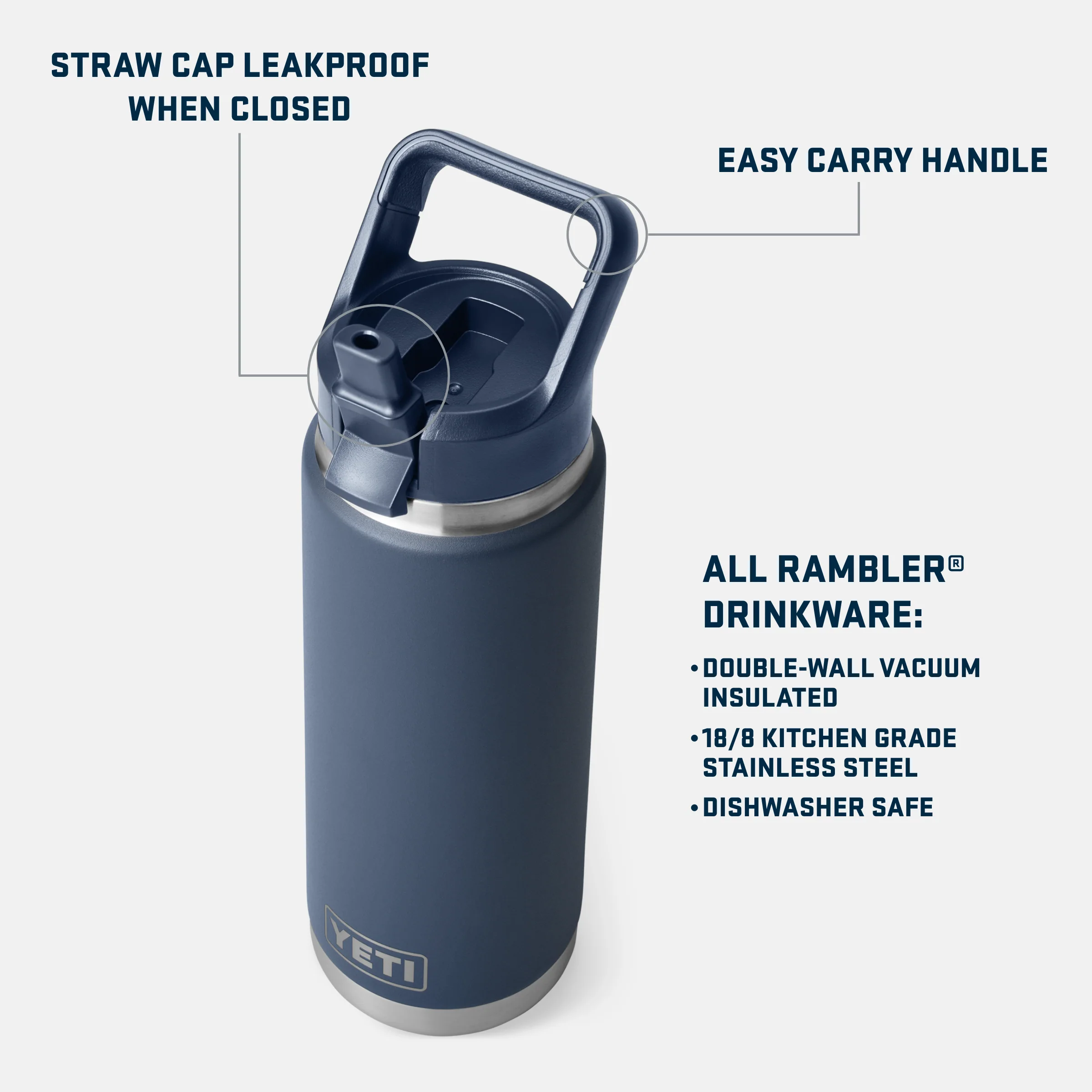 Rambler® 26 oz (769 ml) Straw Bottle - Image 181