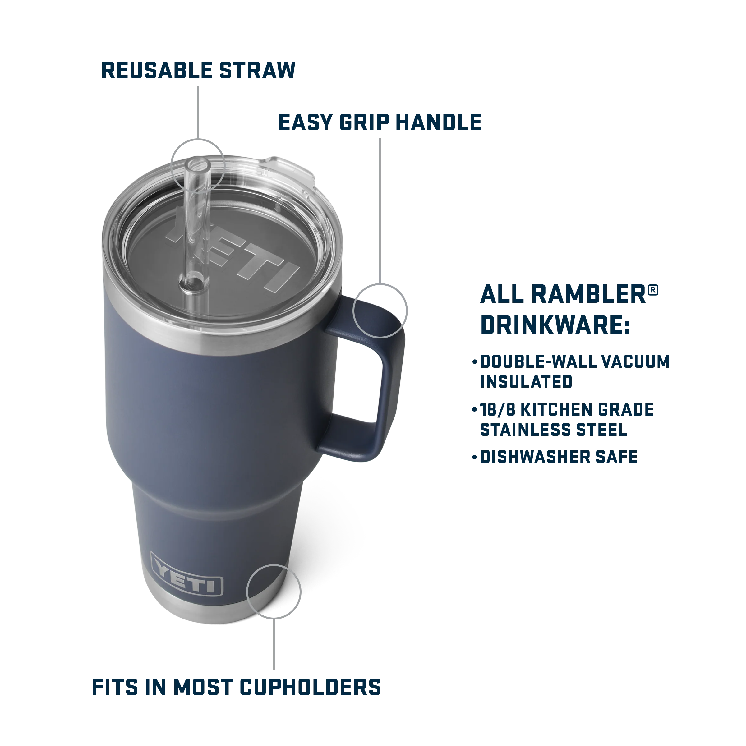 Rambler® 35 oz (1 L) Straw Mug - Image 77